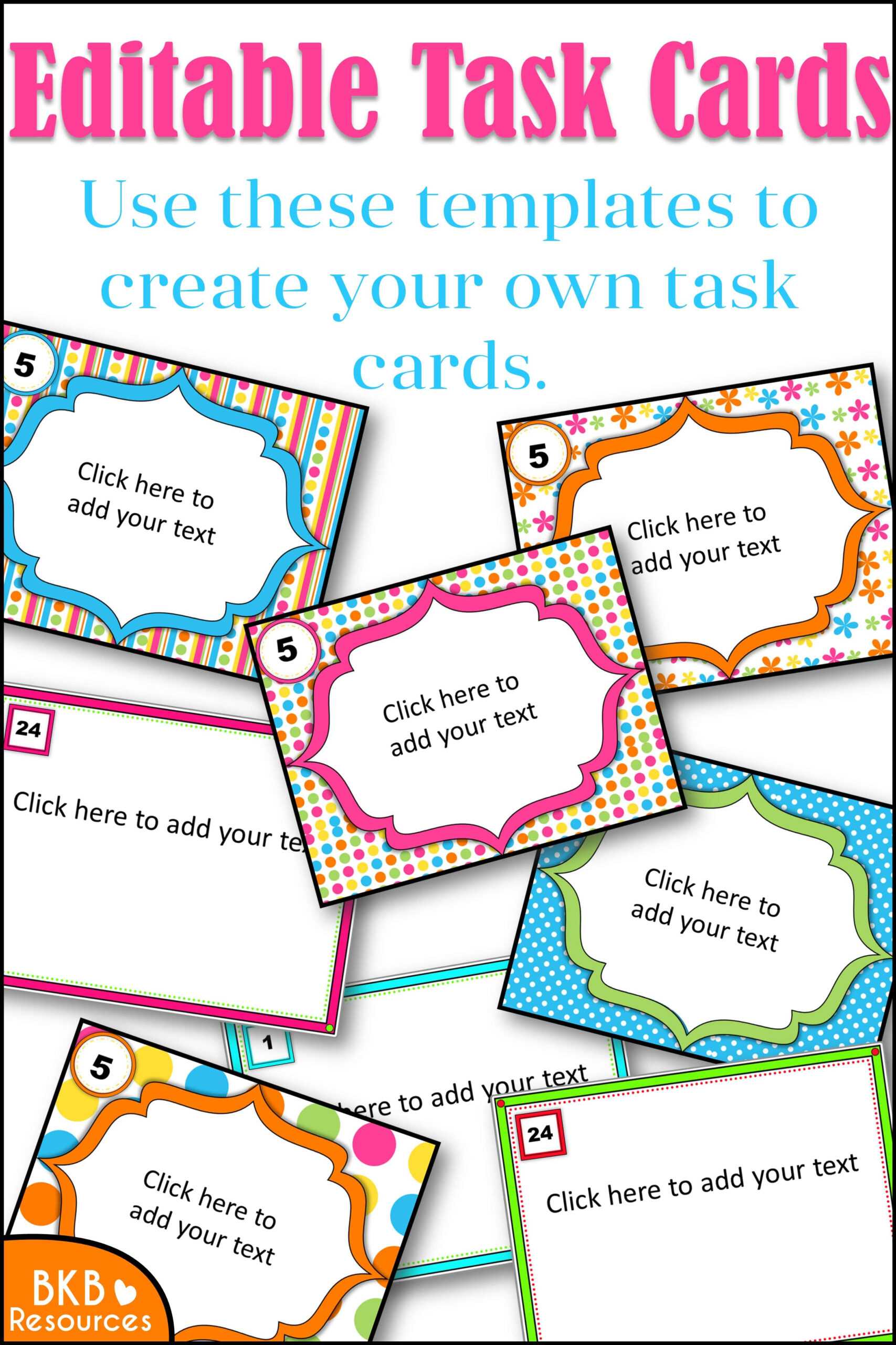 Editable Task Card Templates - Bkb Resources Within Task Card Template