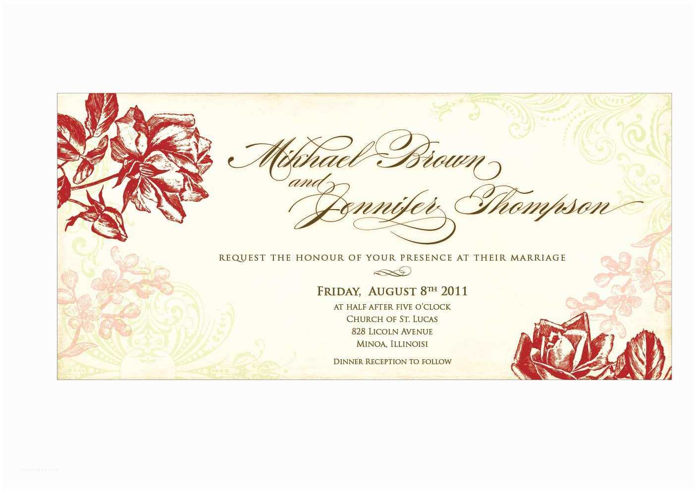 Editable Wedding Invitation Cards Free Download Free Wedding With Regard To Sample Wedding Invitation Cards Templates