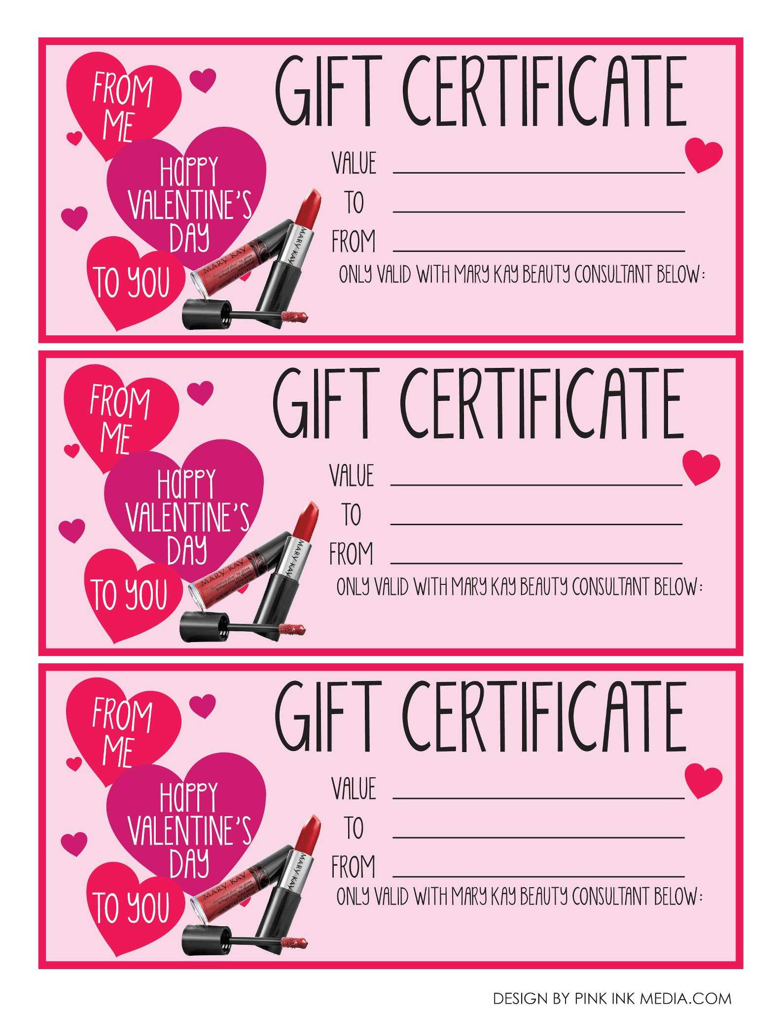 Education – Ashley Virnau Pertaining To Mary Kay Gift Certificate Template
