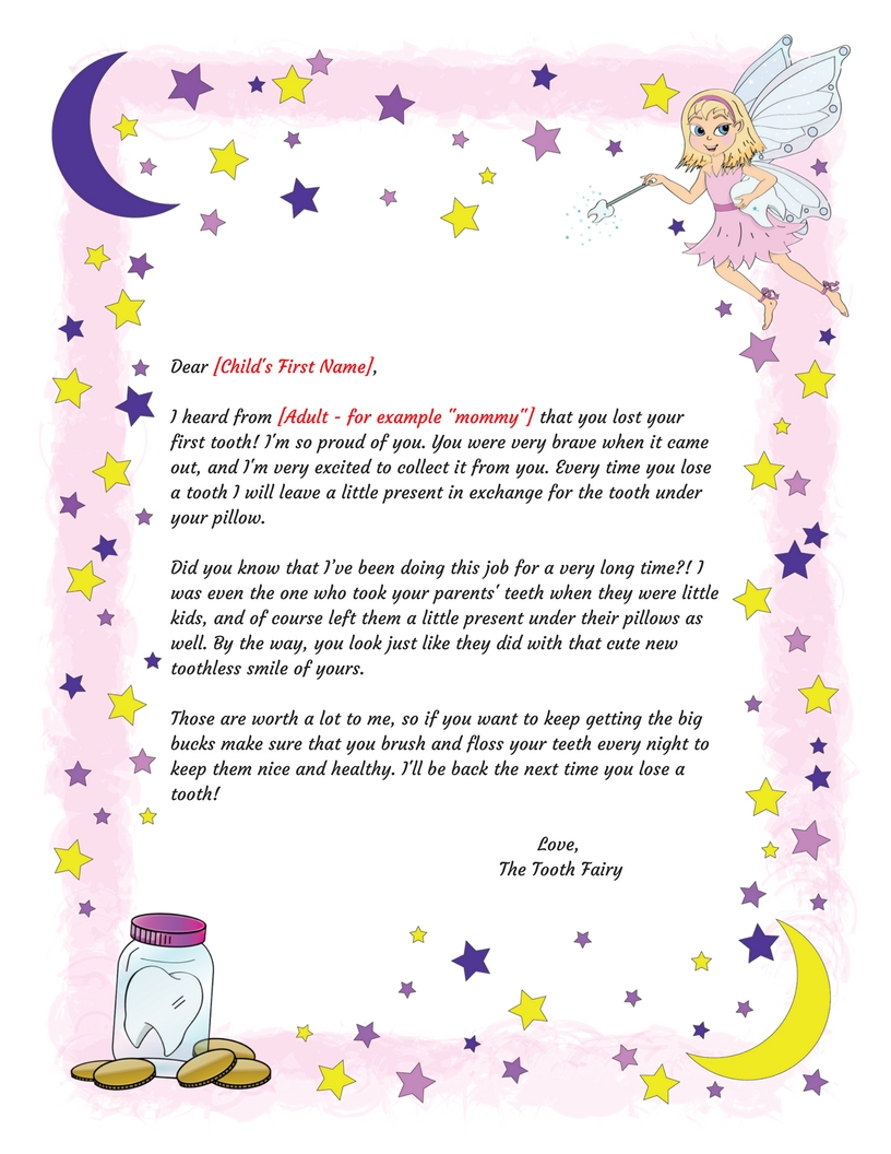 Ee0D7 Custom Tooth Fairy Letter | Wiring Resources With Regard To Tooth Fairy Certificate Template Free
