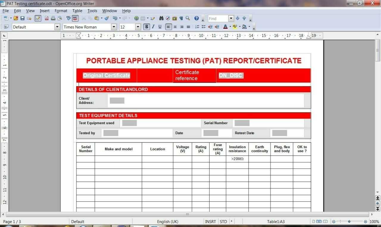 Electrical Testing Certificates Software 17Th Edition Eicr 3Rd Amendments  2015 Within Electrical Installation Test Certificate Template
