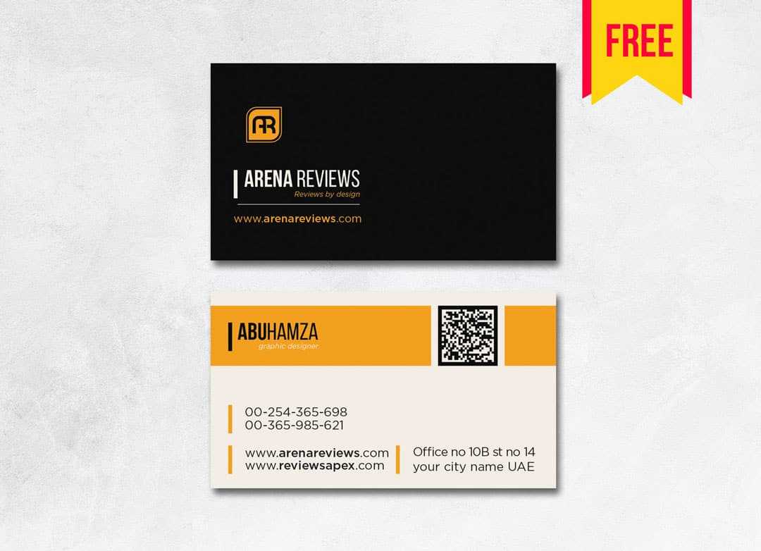 Elegant Business Card Template | Free Download – Arenareviews For Download Visiting Card Templates
