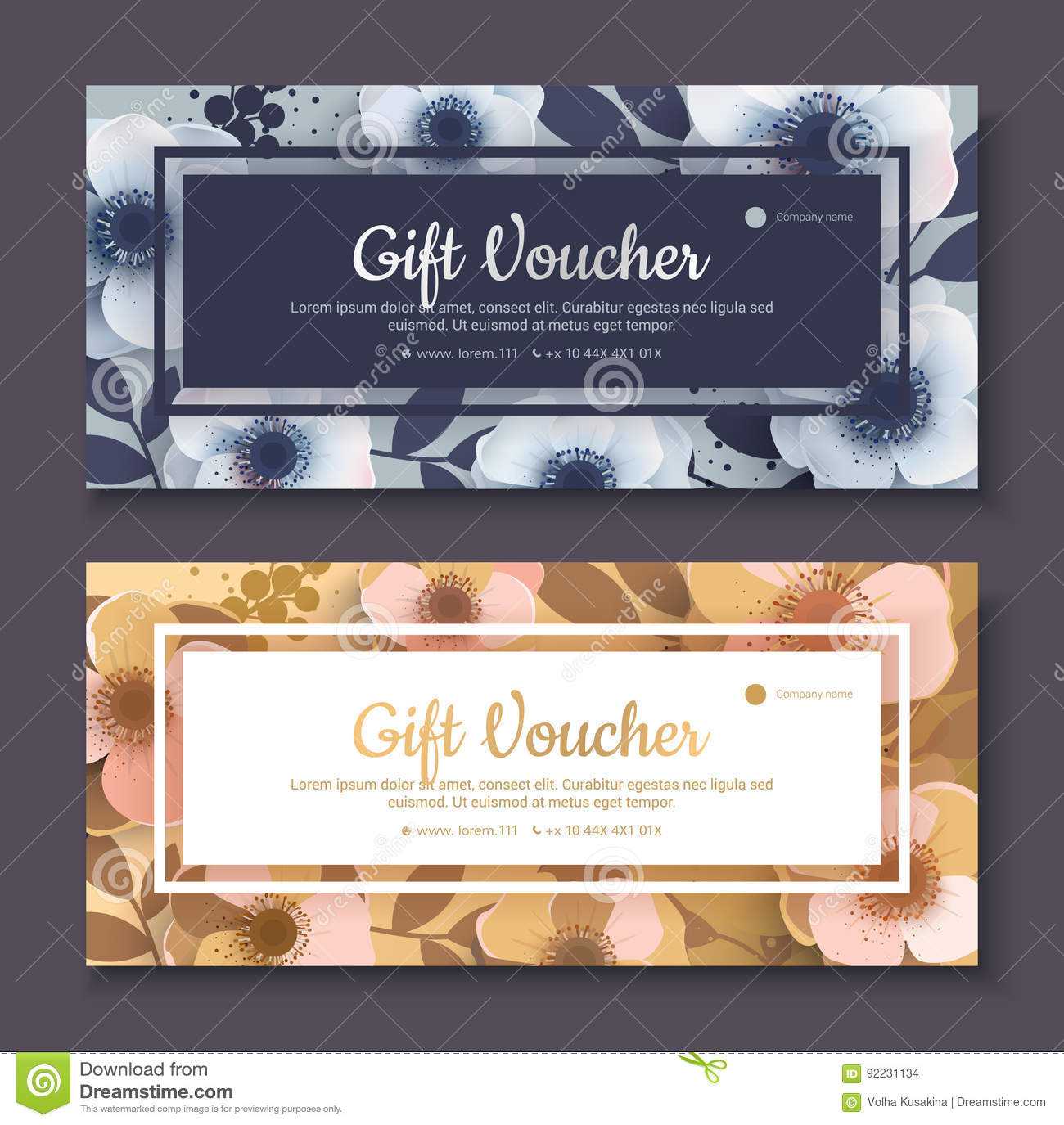 Elegant Gift Voucher, Coupon Template. Stock Illustration In Salon Gift Certificate Template
