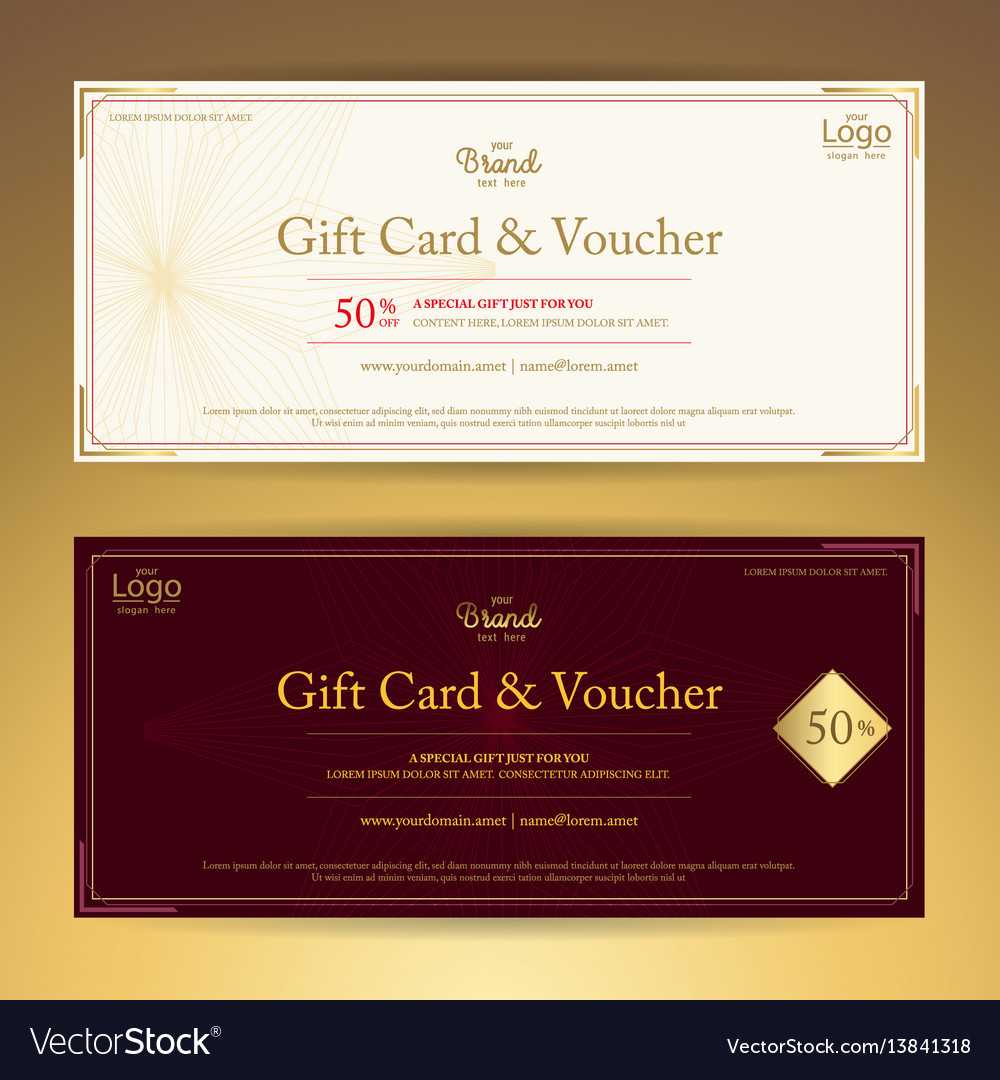 Elegant Gift Voucher Or Gift Card Or Coupon In Elegant Gift Certificate Template