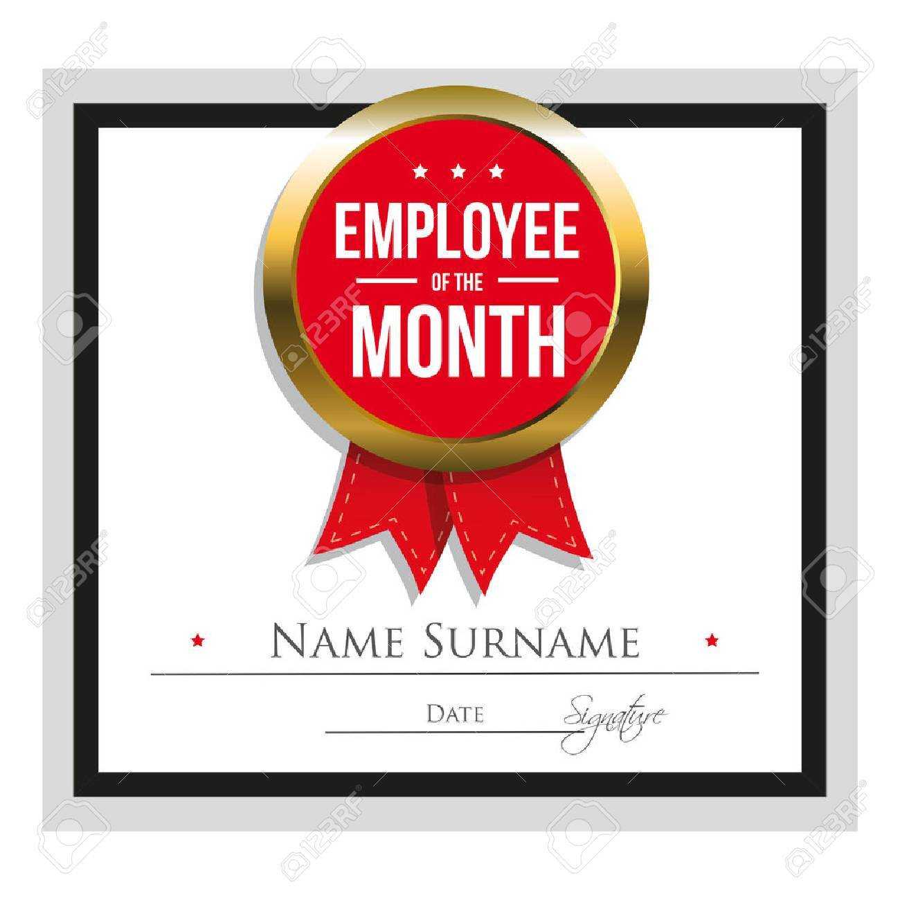 Employee Of The Month Certificate Template For Manager Of The Month Certificate Template