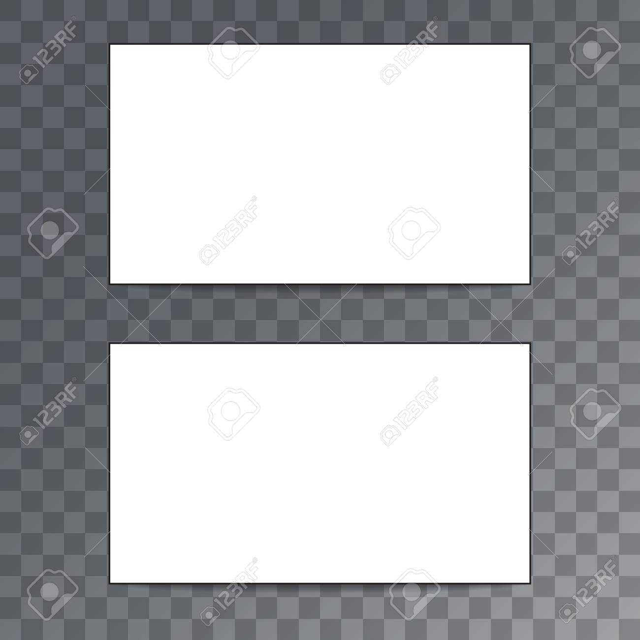 Empty Template Business Card Isolated On Transparent Background. With Regard To Transparent Business Cards Template