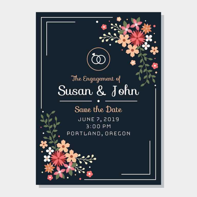 Engagement Invitation Card Design Template – Veppe Within Engagement ...
