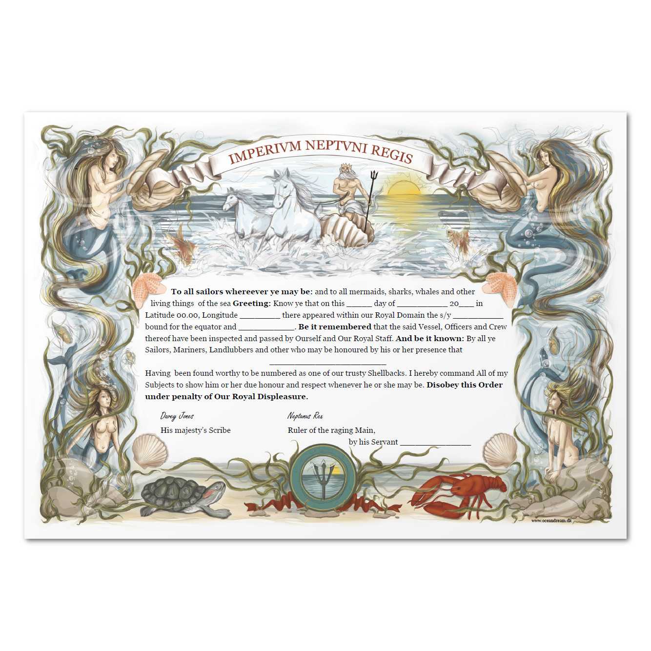 Equator Certificate With Crossing The Line Certificate Template