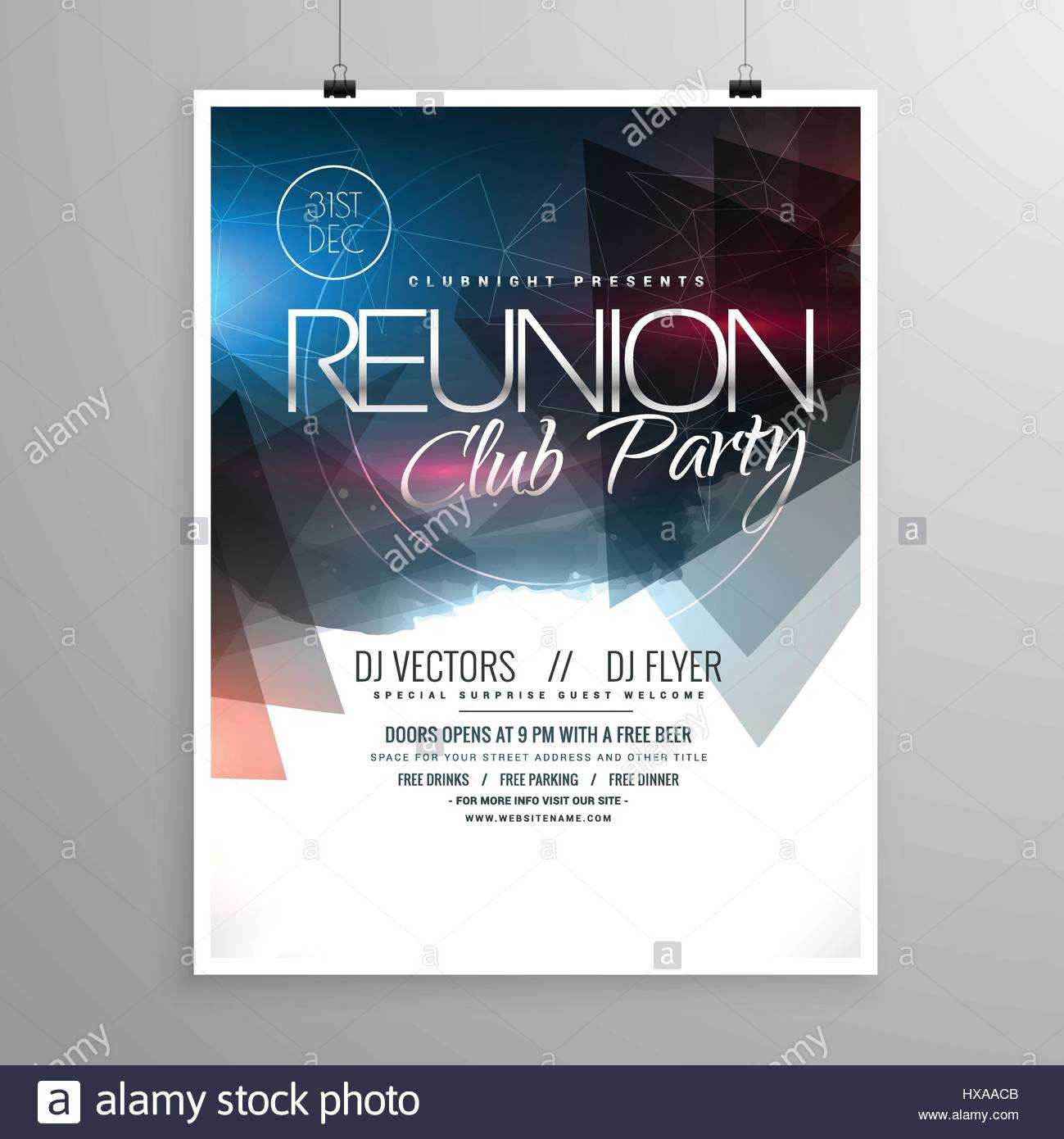 Event Club Party Flyer Template Brochure Design Stock Vector Inside Welcome Brochure Template