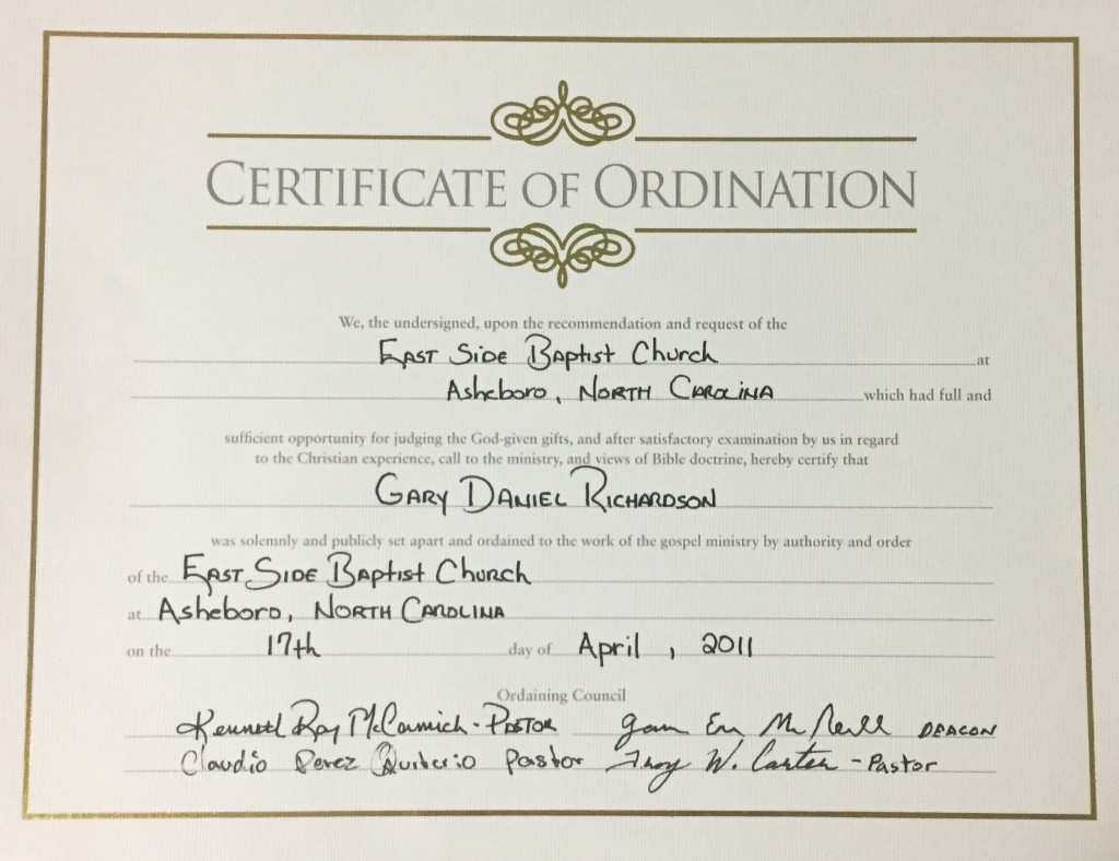 Exceptional Printable Ordination Certificate | Dan's Blog Intended For Certificate Of Ordination Template