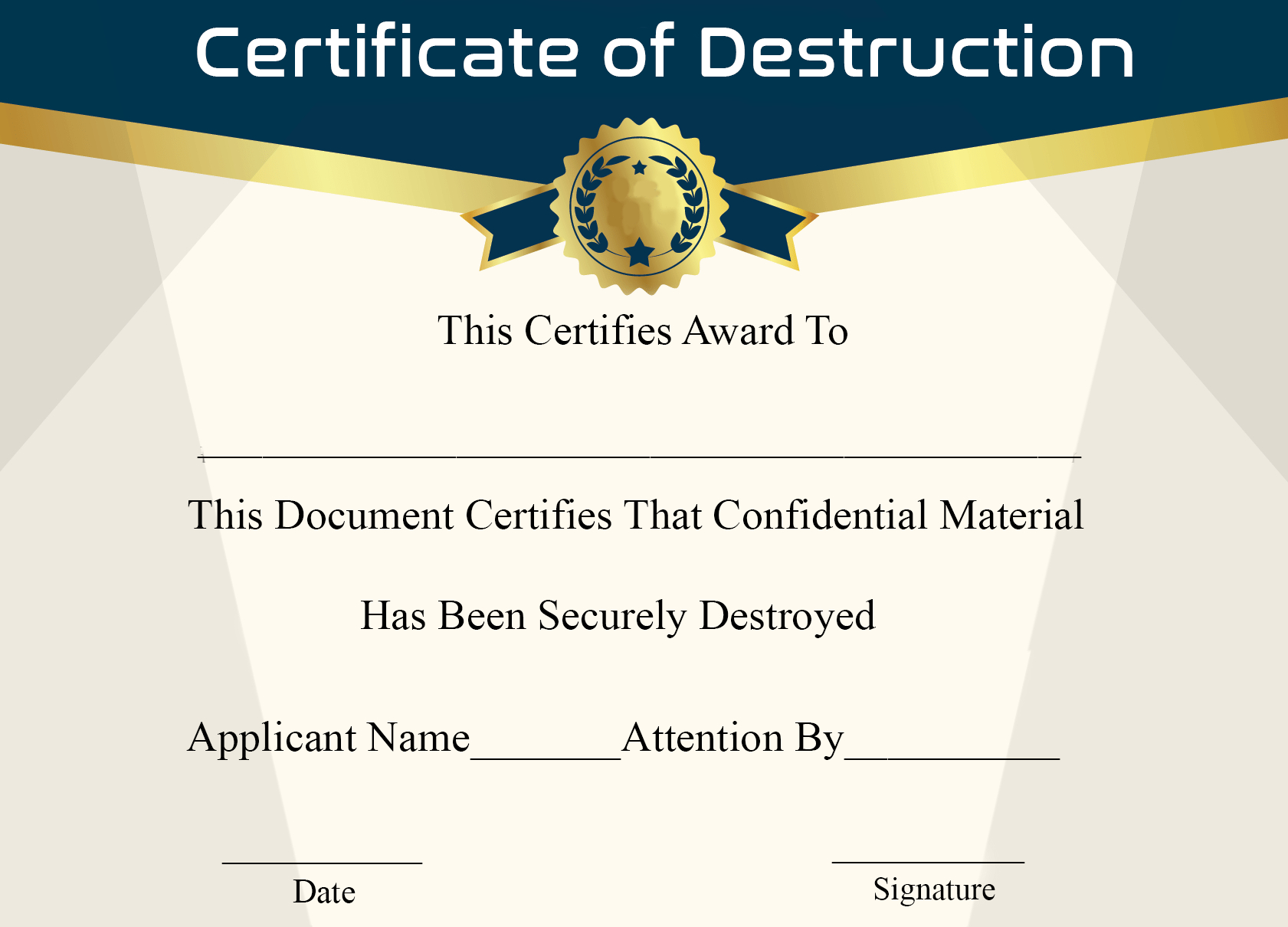 🥰5+ Free Certificate Of Destruction Sample Templates🥰 In Free Certificate Of Destruction Template