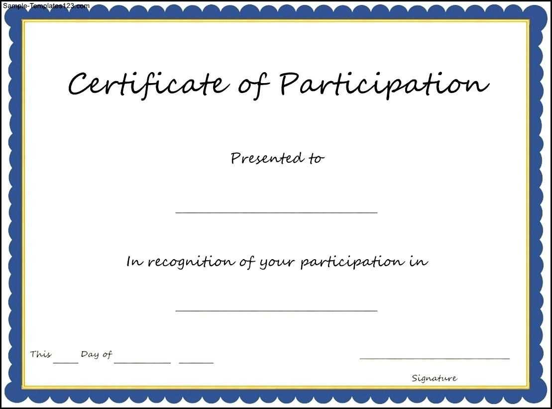 🥰free Printable Certificate Of Participation Templates (Cop)🥰 Within Certificate Of Participation In Workshop Template