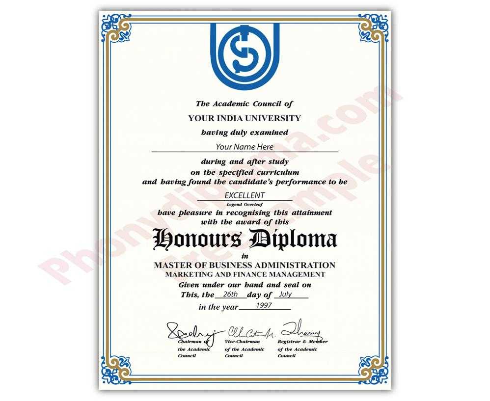 Fake Diploma From India University Throughout Fake Diploma Certificate Template