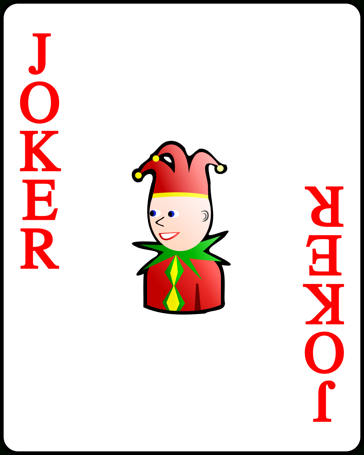 File:playing Card Red Joker.svg – Wikimedia Commons For Joker Card Template