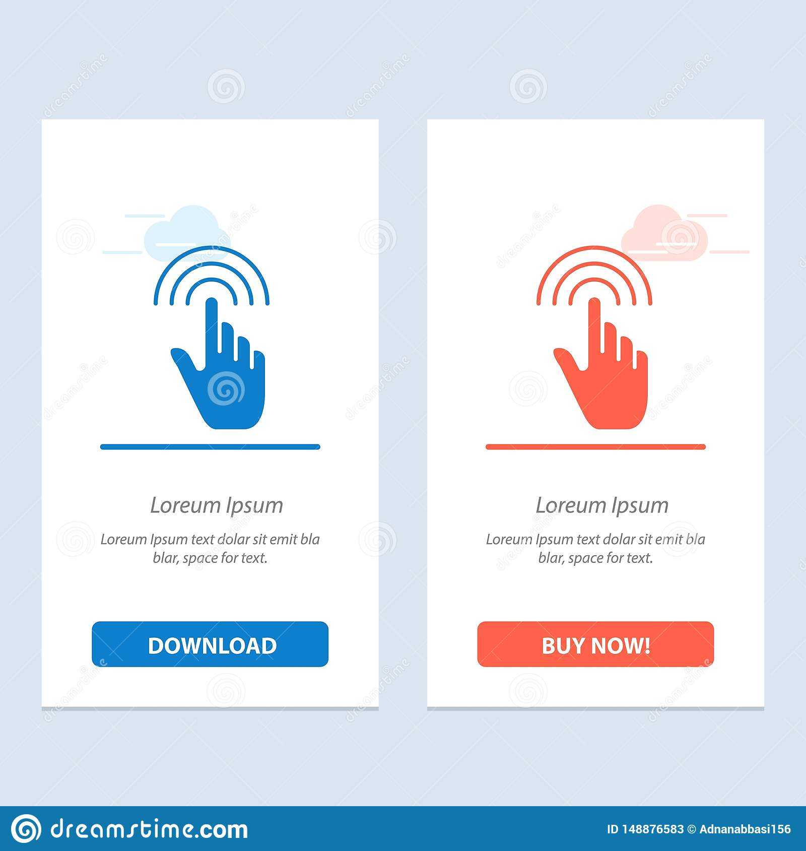 Finger, Gestures, Hand, Interface, Tap Blue And Red Download With Regard To Push Card Template