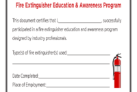Fire Extinguisher Certificate Pdf - Fill Online, Printable with regard to Fire Extinguisher Certificate Template