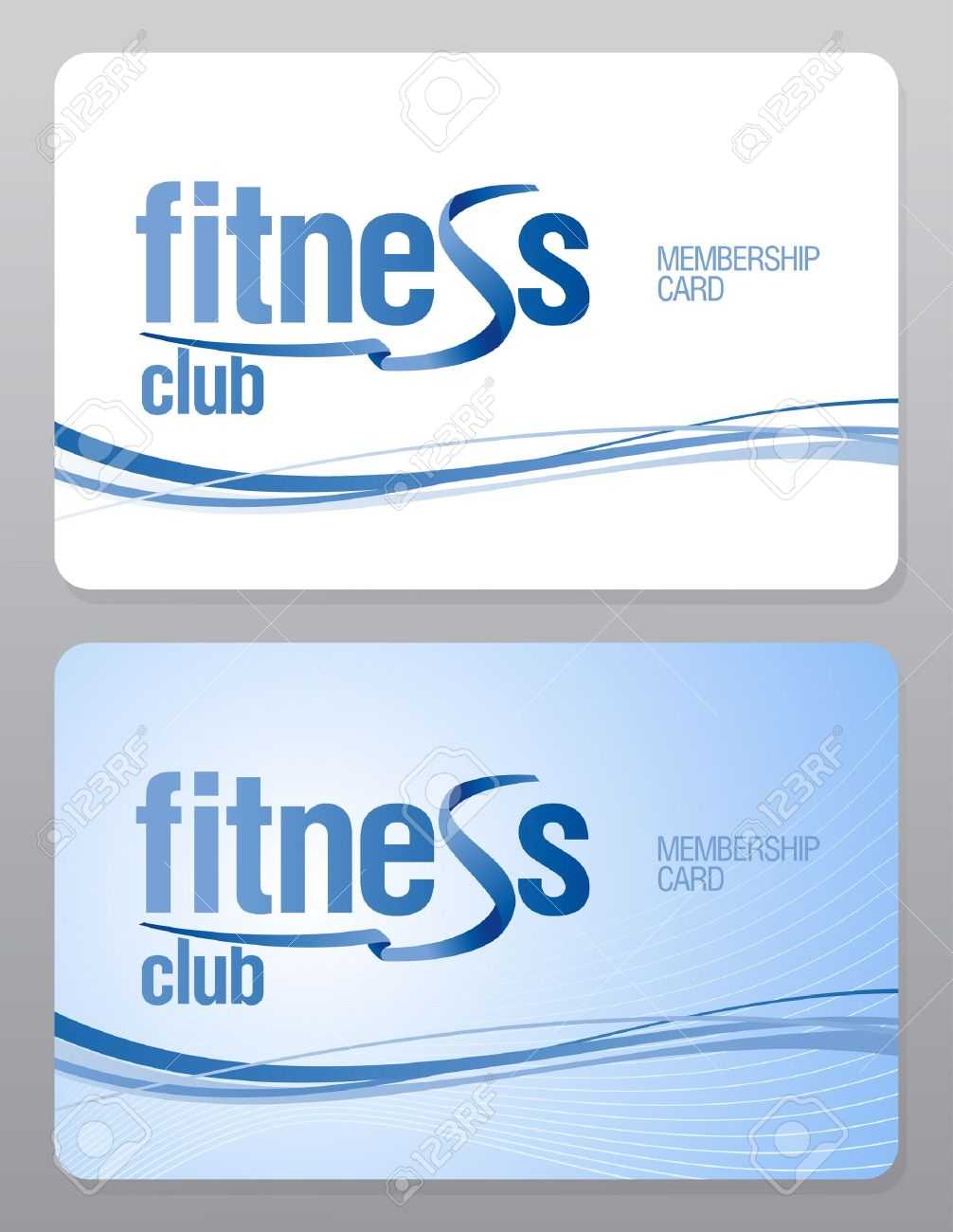 Fitness Club Membership Card Design Template. In Template For Membership Cards