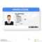 Flat Man Driver License Plastic Card Template With Personal Identification Card Template