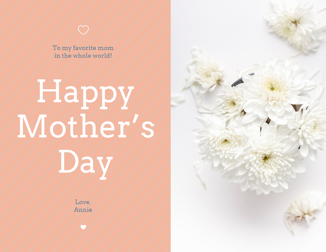 Floral Happy Mother's Day Card Template Regarding Mothers Day Card Templates