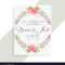 Floral Wedding Invitation Card Elegant Template With Invitation Cards Templates For Marriage