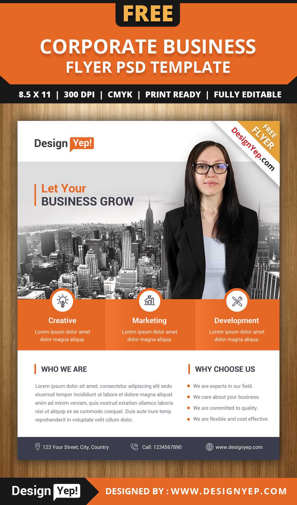 Flyer Lates Free Psd Business Brochure Photoshop Download With Regard To Free Church Brochure Templates For Microsoft Word