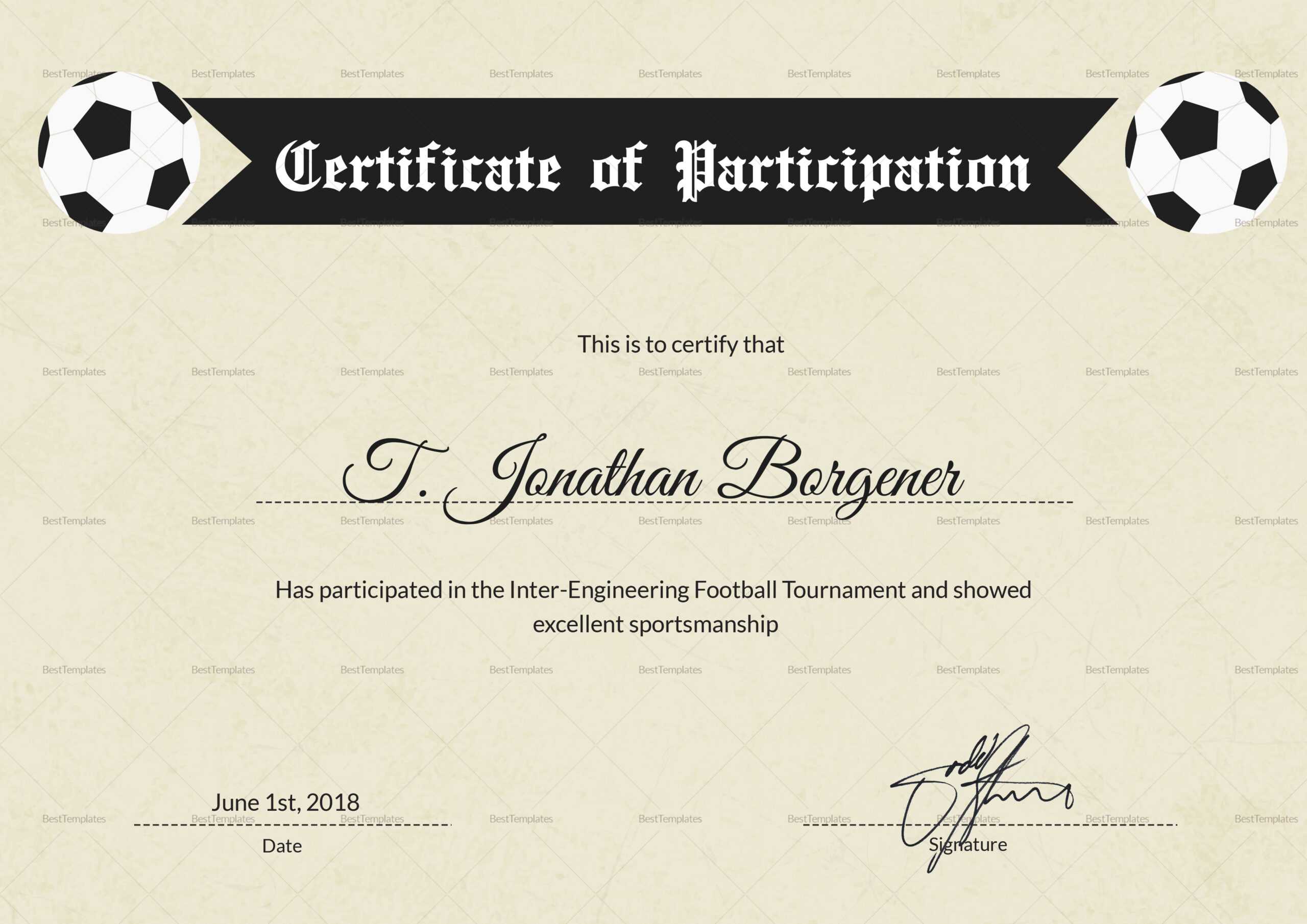 Football Certificate – Calep.midnightpig.co Intended For Player Of The Day Certificate Template