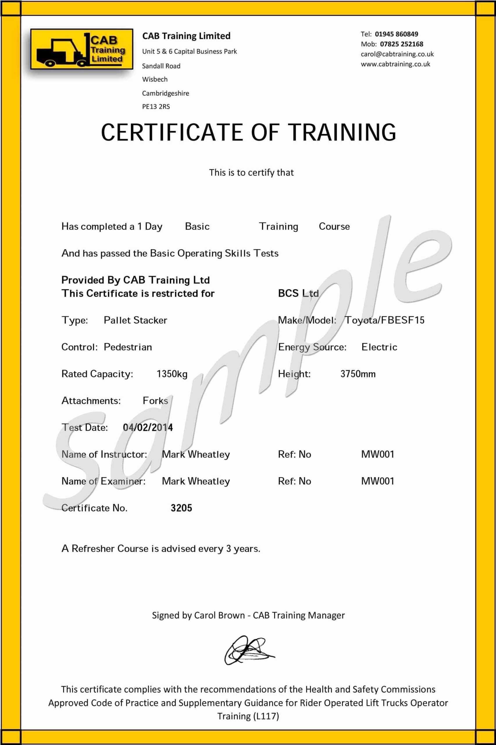 Forklift Operator Card Template – Carlynstudio Throughout Forklift Certification Card Template