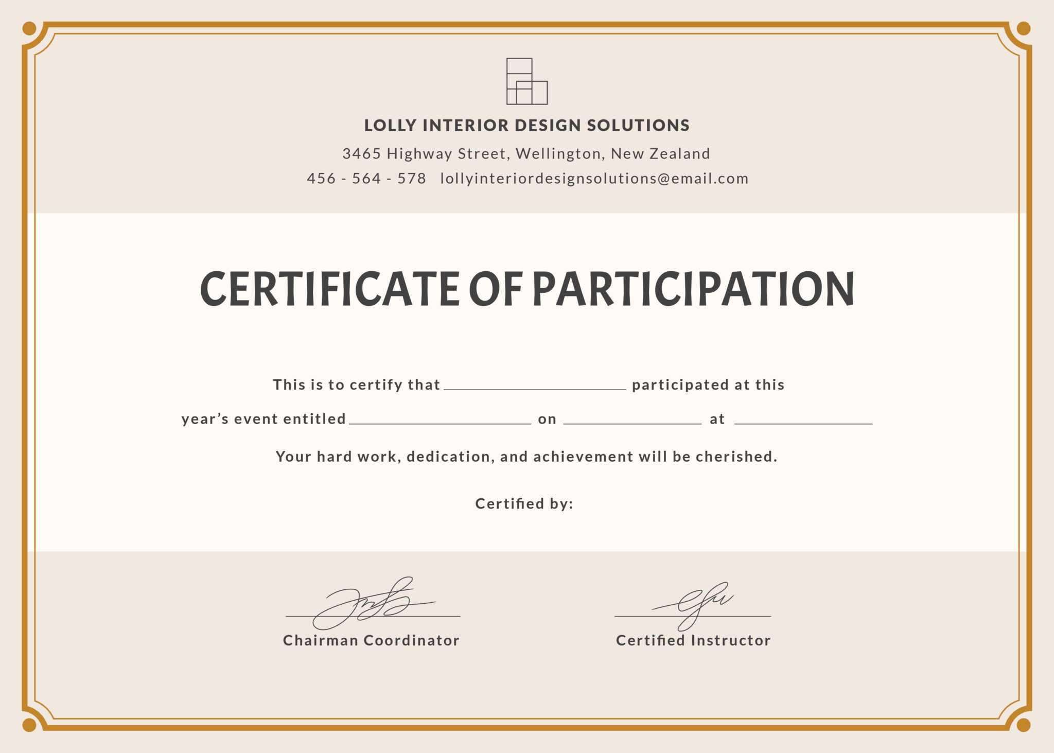Certificate Of Appearance Template Sample Professional Templates