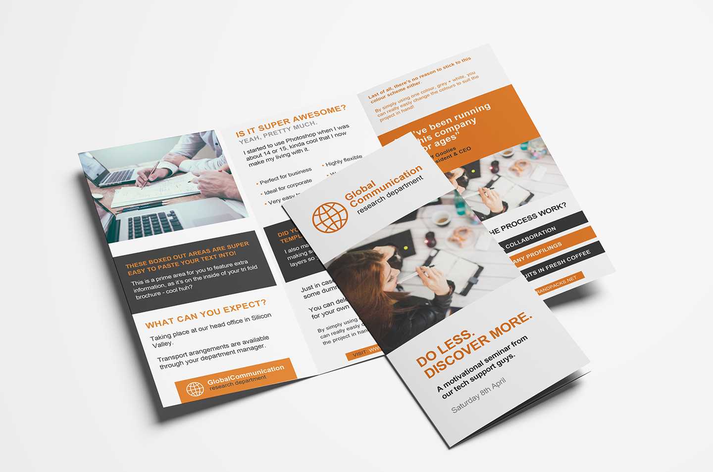 Free 3 Fold Brochure Template For Photoshop & Illustrator For Cleaning Brochure Templates Free
