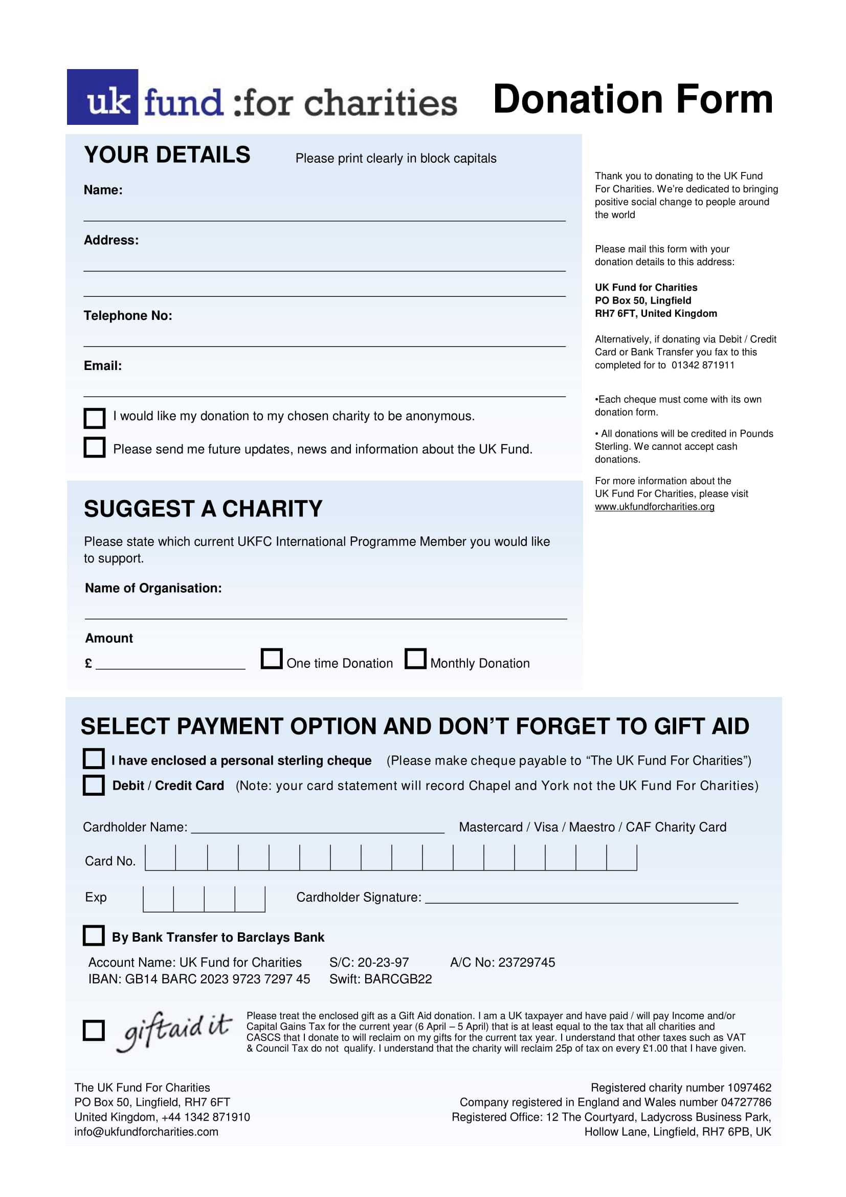 Free 5+ Charity Donation Forms In Pdf | Ms Word Inside Organ Donor Card Template