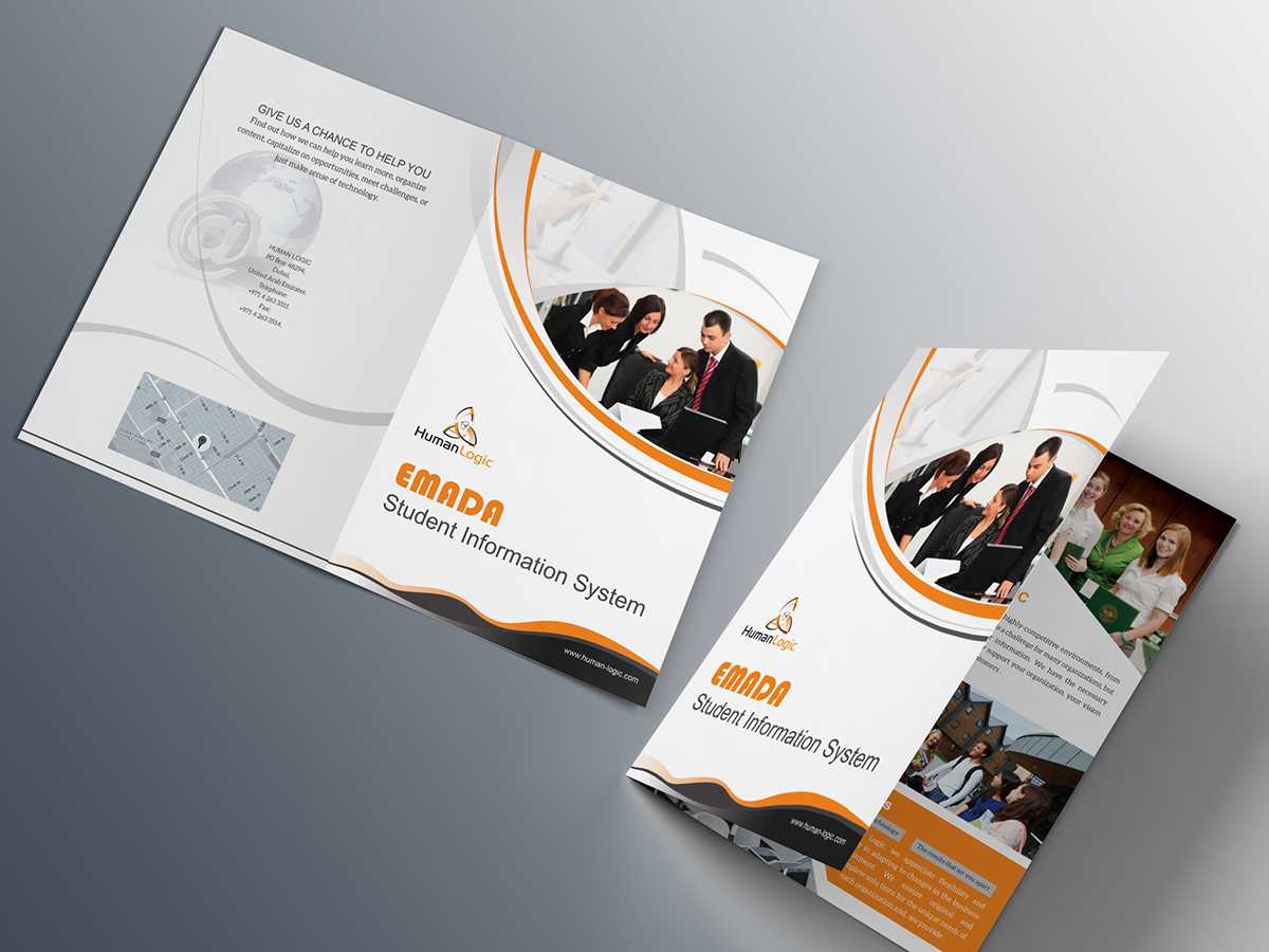 Free Bi Fold Brochure Psd On Behance Intended For Two Fold Brochure Template Psd