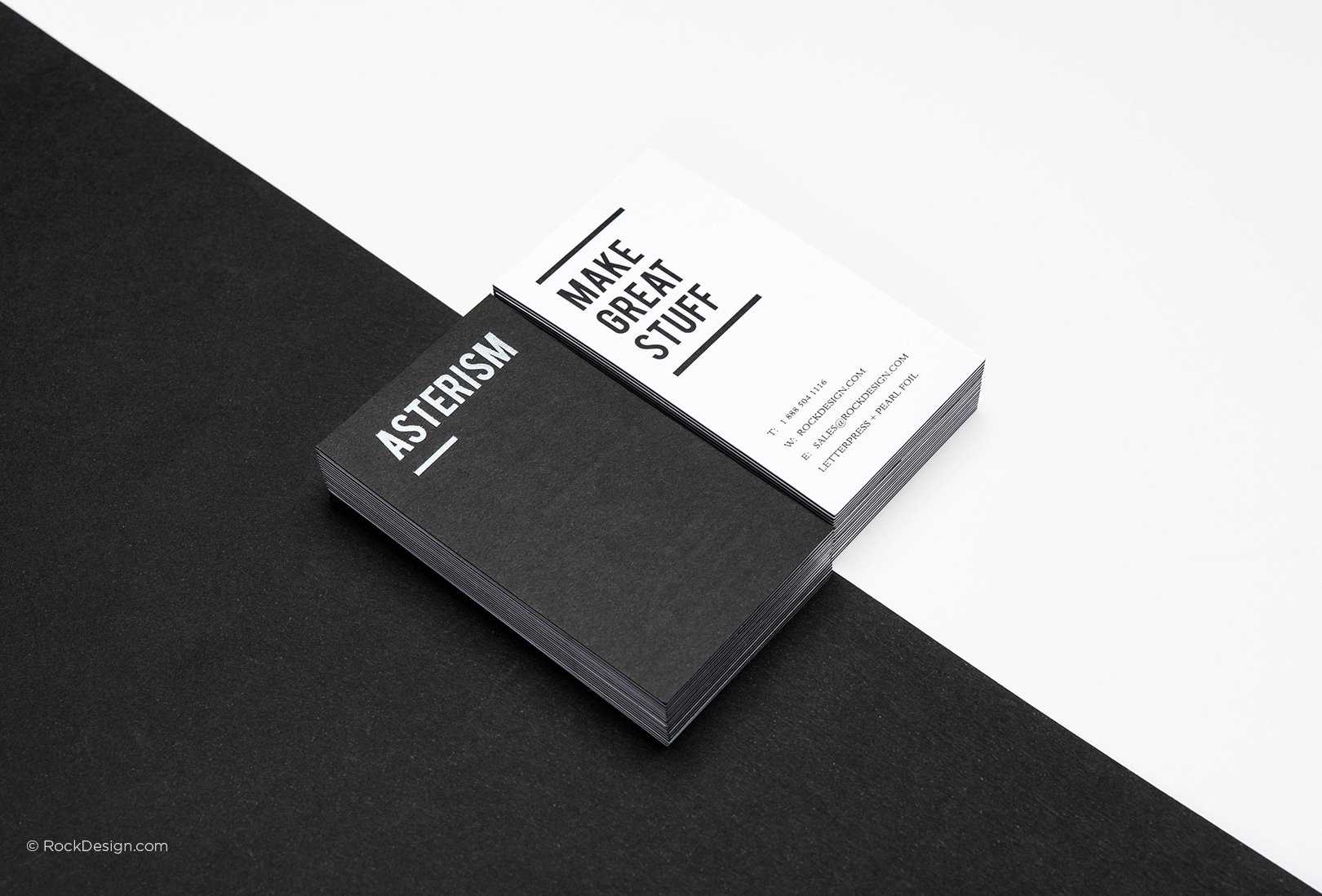 Free Black And White Business Card Templates | Rockdesign With Black And White Business Cards Templates Free