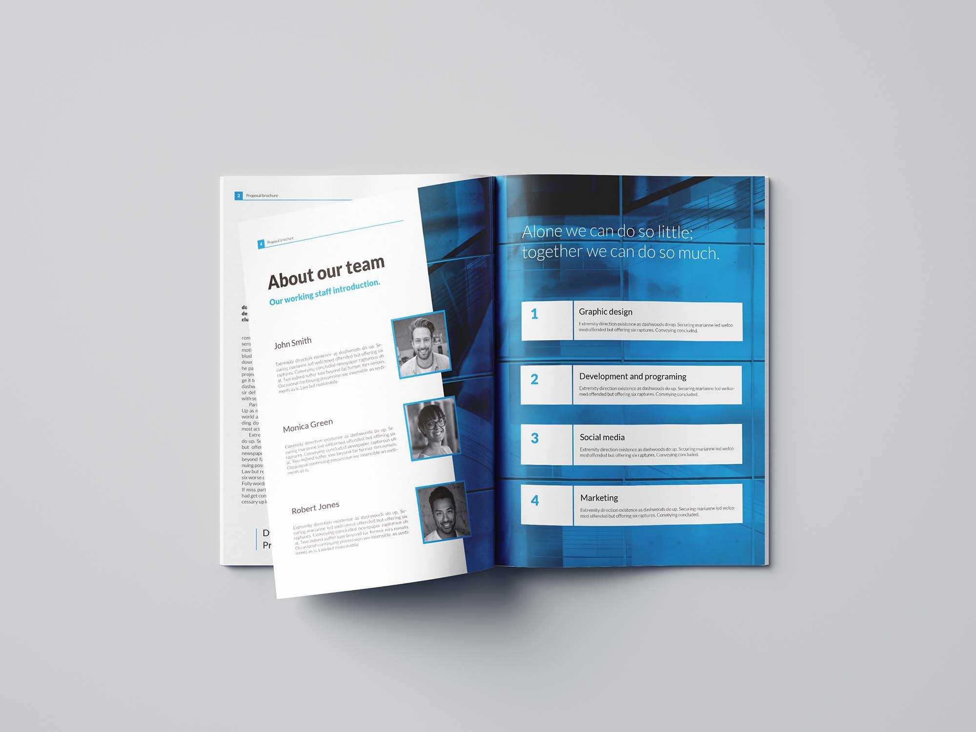 Free Business Proposal Template (Indesign) Pertaining To Brochure Templates Free Download Indesign