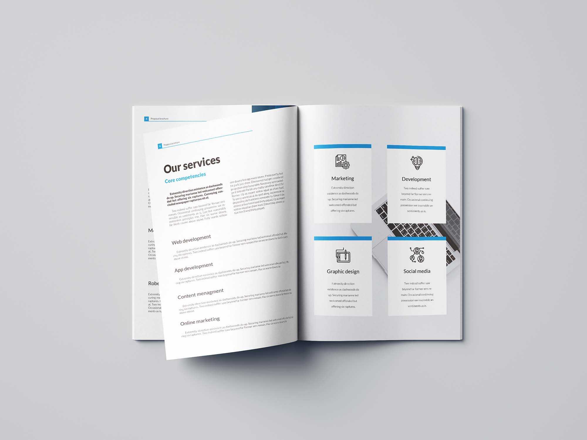 Free Business Proposal Template (Indesign) Within Brochure Templates Free Download Indesign