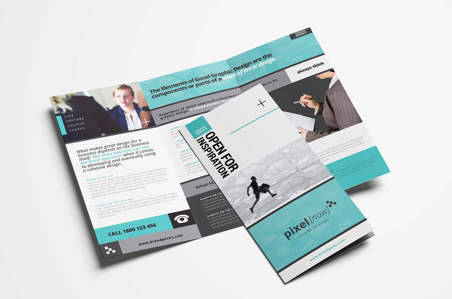 Free Business Trifold Brochure Template In Psd & Vector For 3 Fold Brochure Template Free
