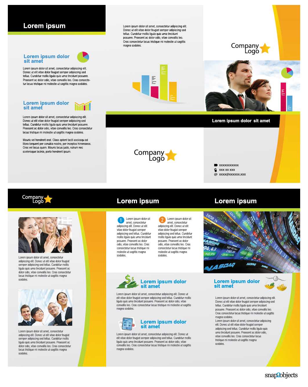 Free Business Vector Brochure Template In Illustrator With Ai Brochure Templates Free Download