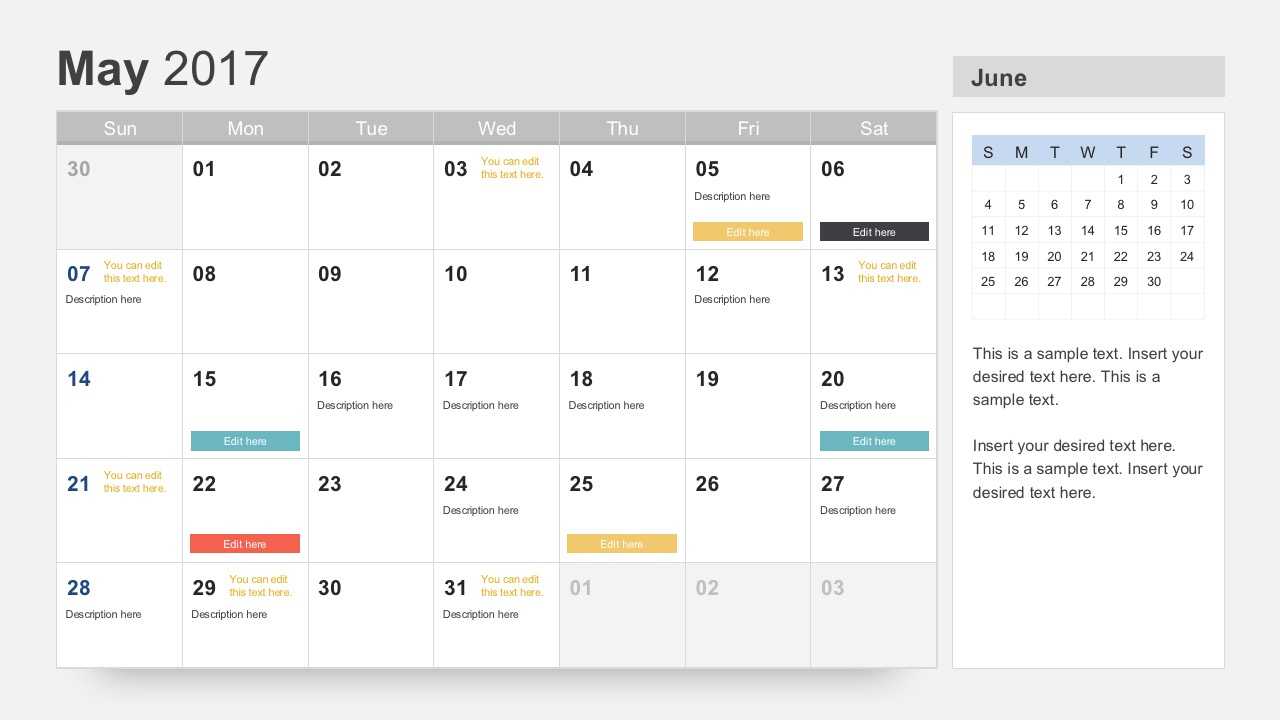 Free Calendar 2017 Template Regarding Microsoft Powerpoint Calendar Template