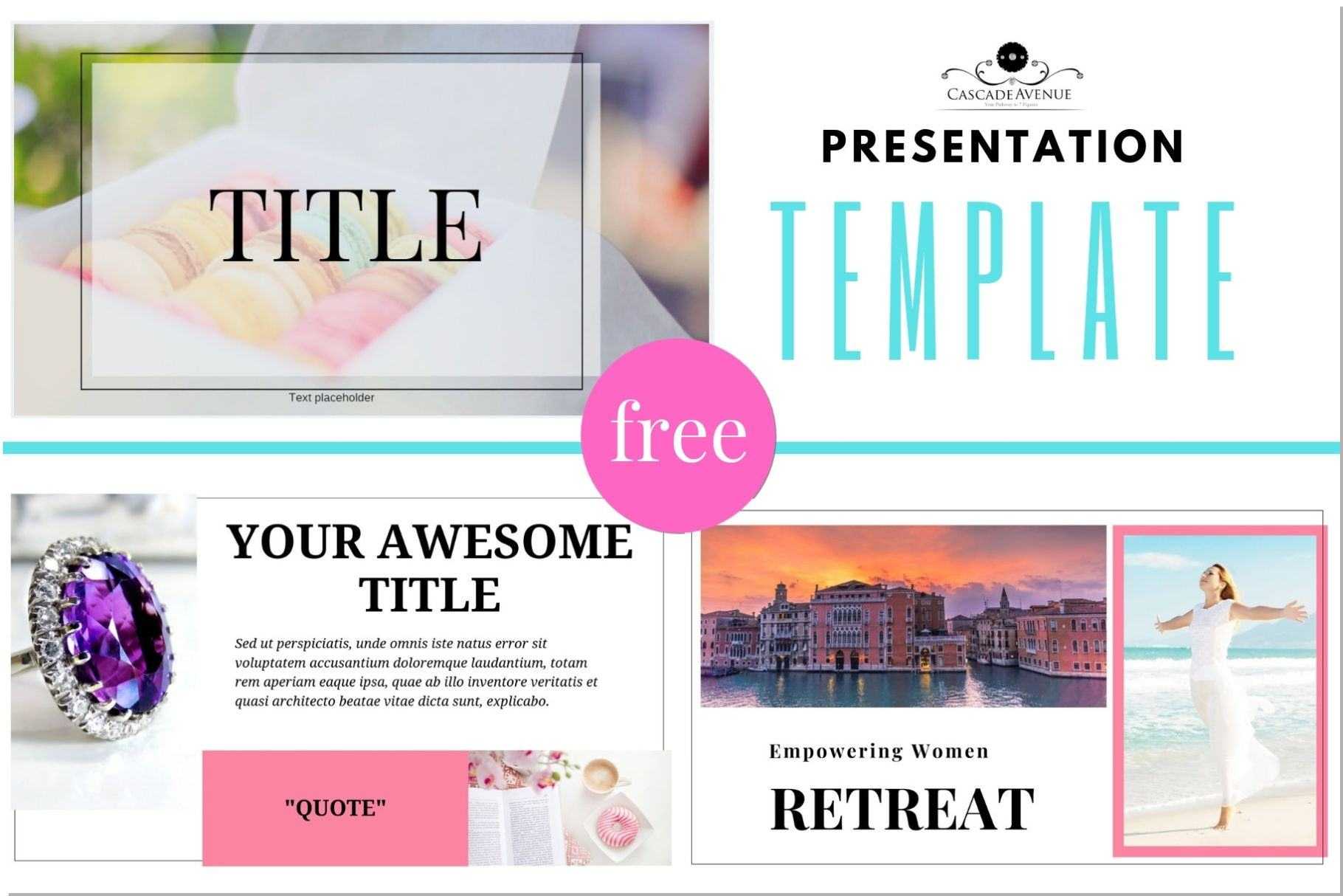 Free Canva Presentation Template Modern | Cascade Avenue Inside Webinar Powerpoint Templates