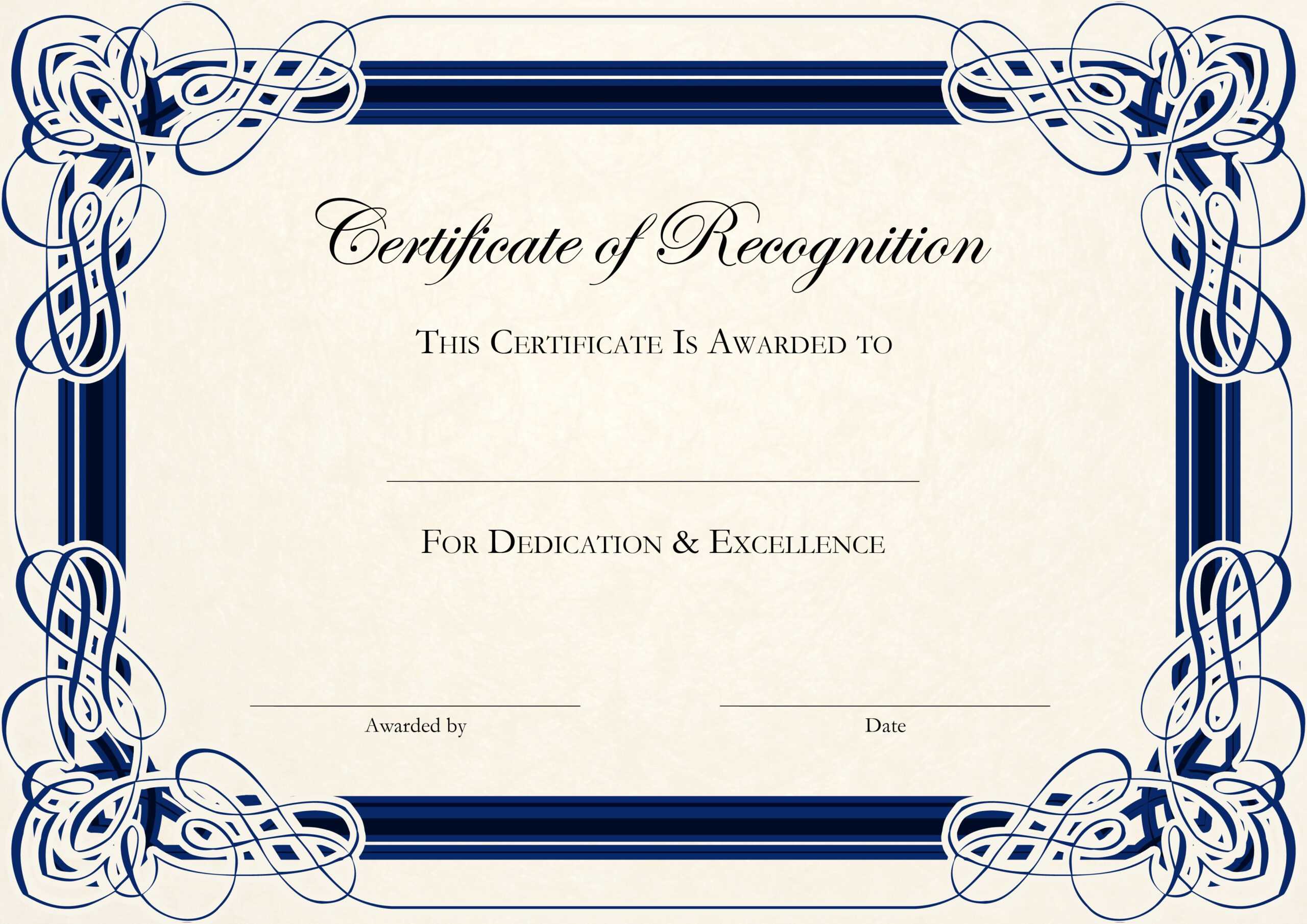 Free Certificate Templates For Word Pertaining To Certificate Templates For Word Free Downloads