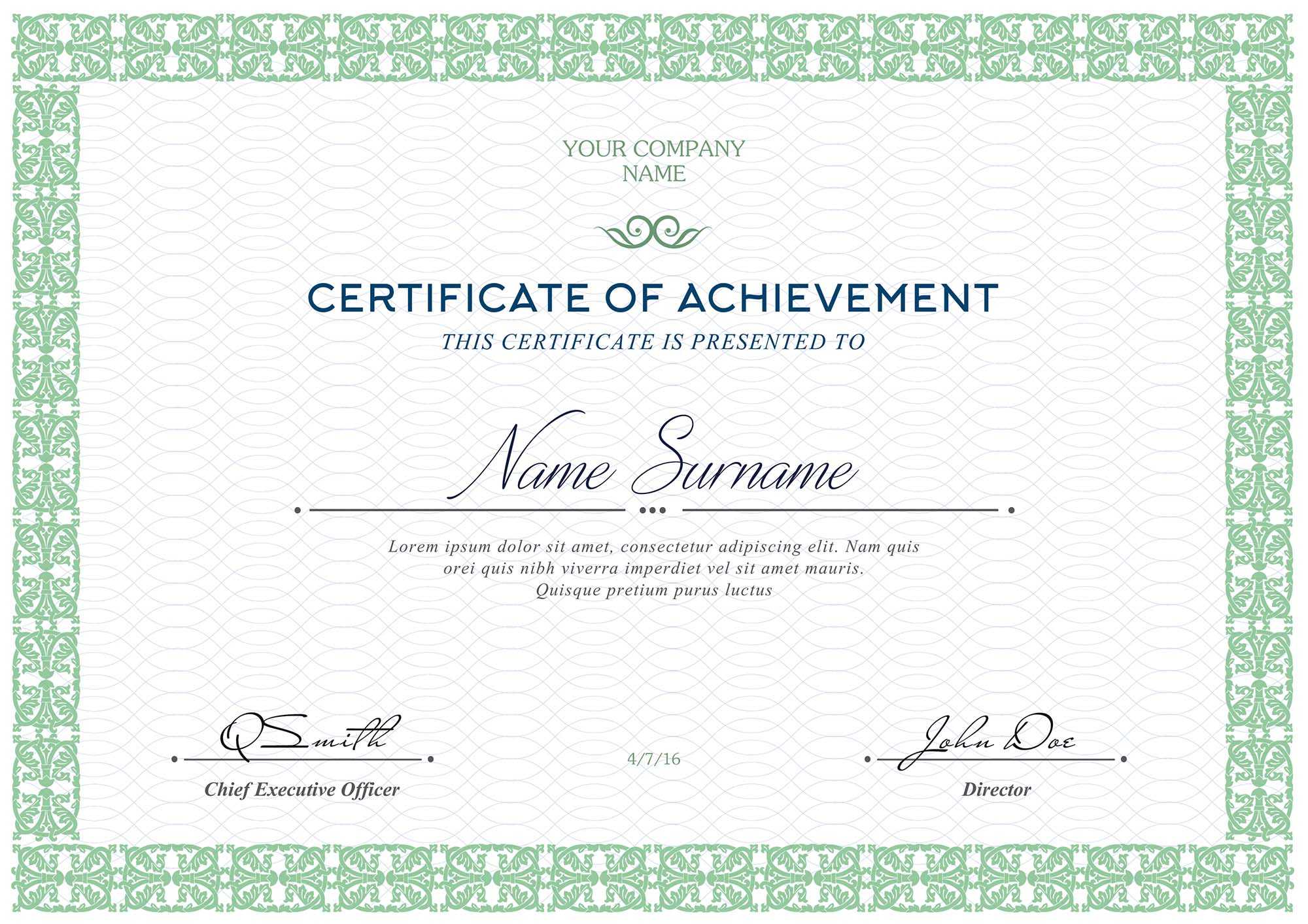 Free Certificates Templates (Psd) Pertaining To Certificate Of License Template