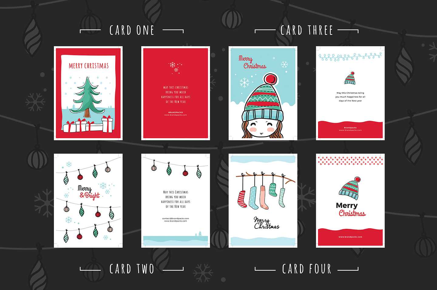 Free Christmas Card Templates For Photoshop & Illustrator Intended For Adobe Illustrator Christmas Card Template