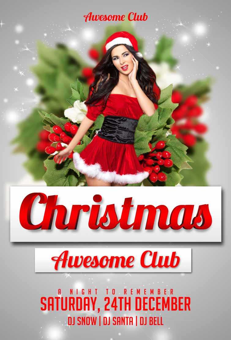 Free Christmas Flyer Template | Awesomeflyer Within Christmas Brochure Templates Free