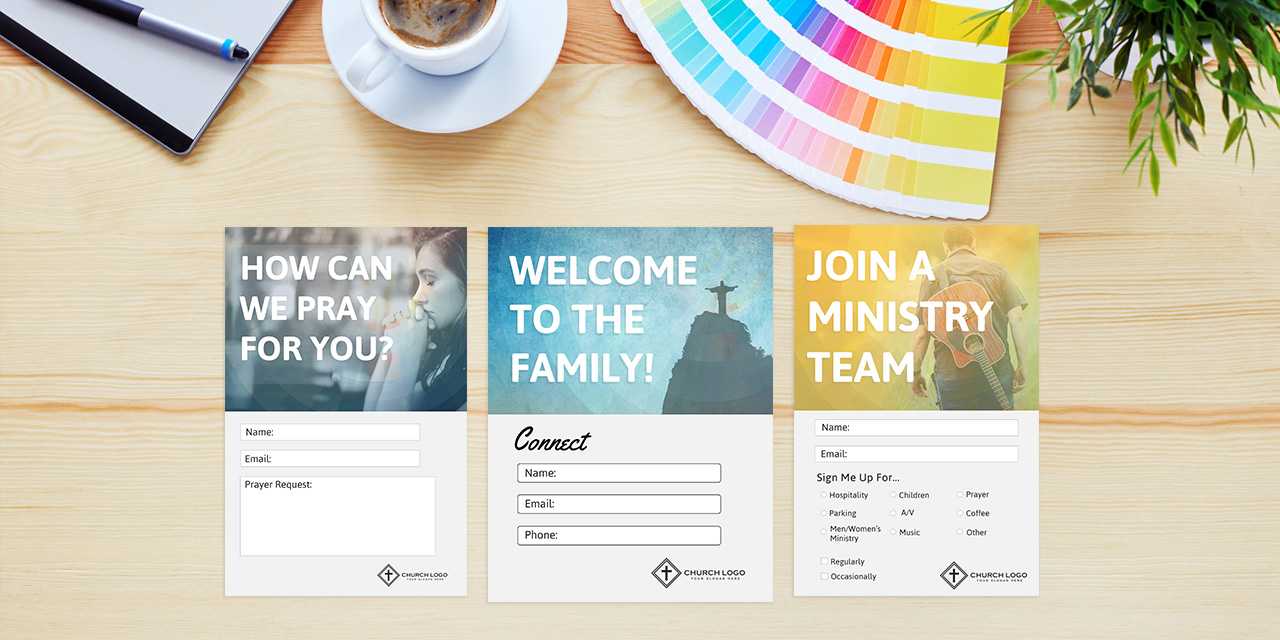 Free Church Connection Cards – Beautiful Psd Templates Regarding Church Visitor Card Template