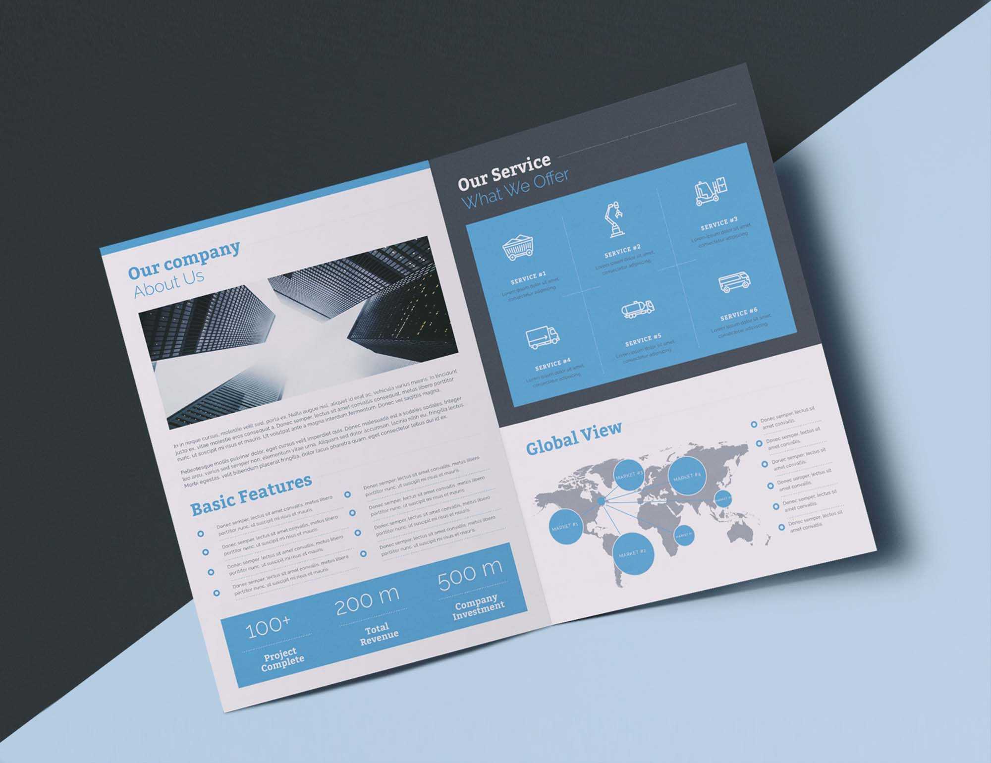 Free Company Profile Brochure Template (Id) Within Brochure Templates Free Download Indesign
