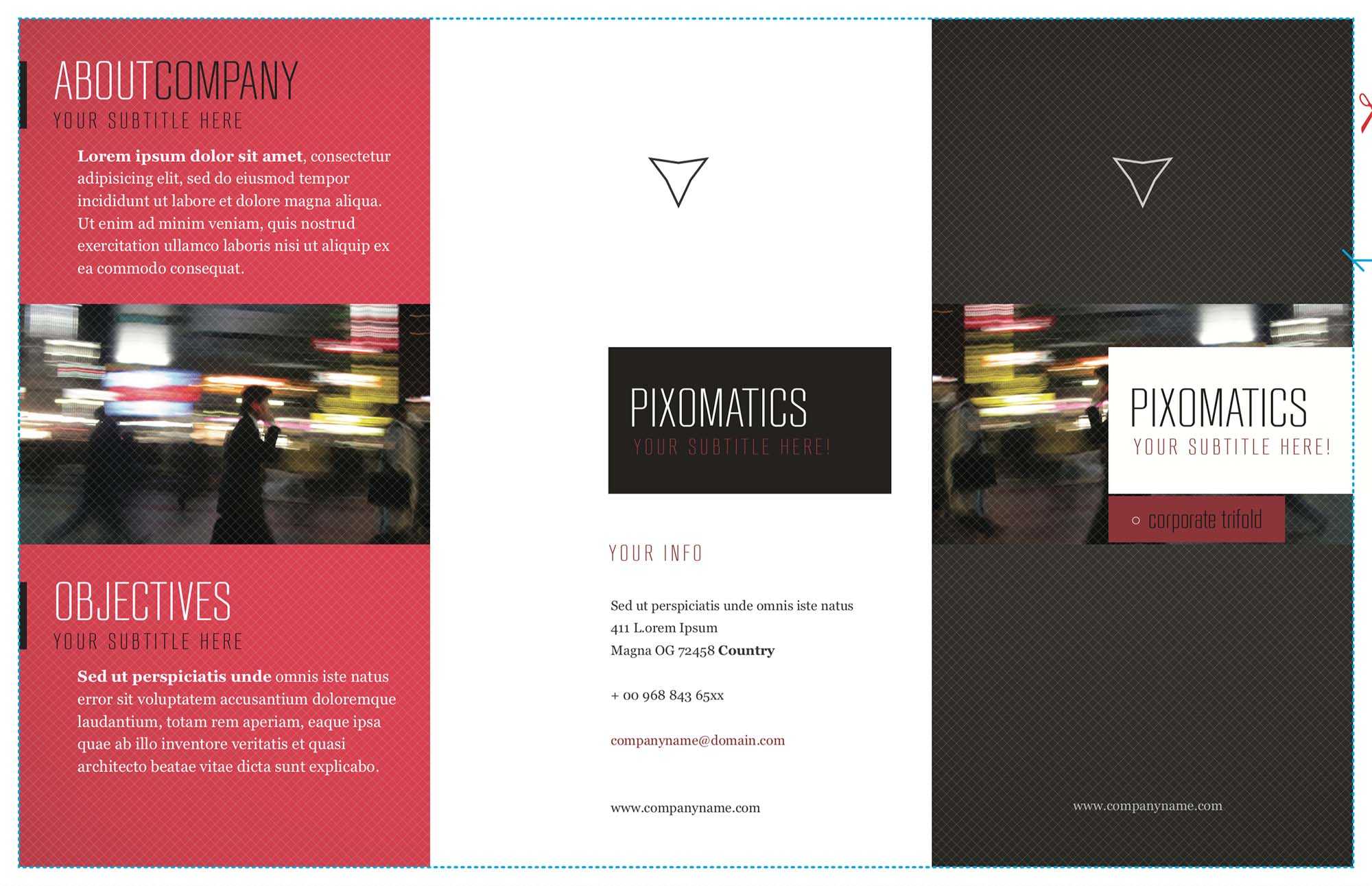 Free Corporate Tri Fold Brochure Template (Ai) With Regard To Country Brochure Template