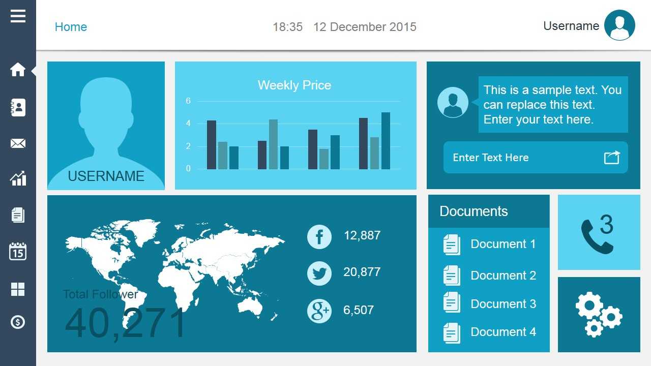 Free Dashboard Templates – Intended For Free Powerpoint Dashboard Template