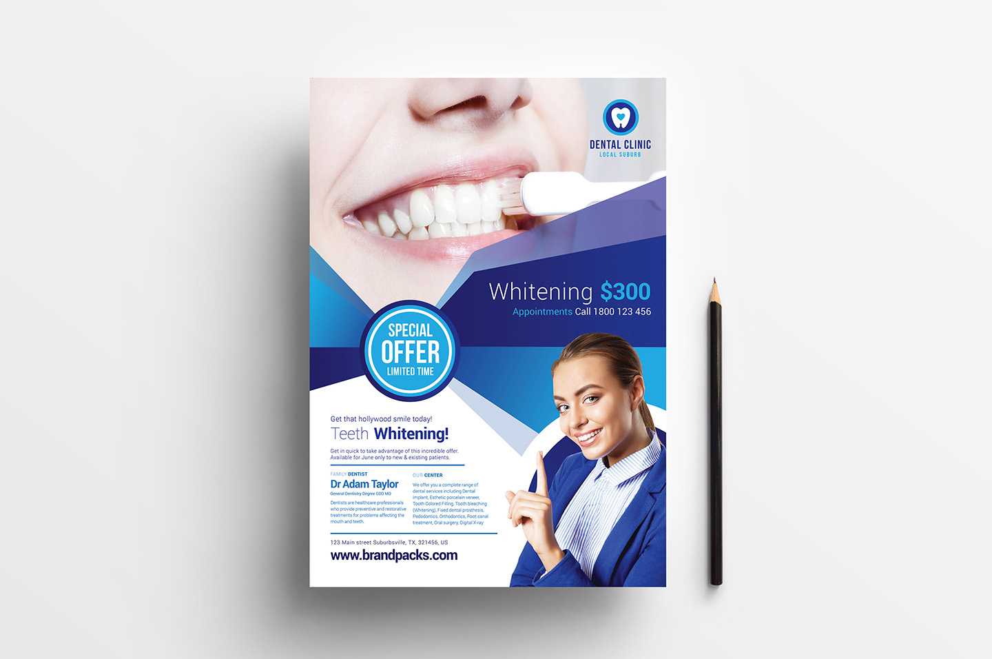 Free Dental Clinic Poster Template – Psd, Ai & Vector In Medical Office Brochure Templates