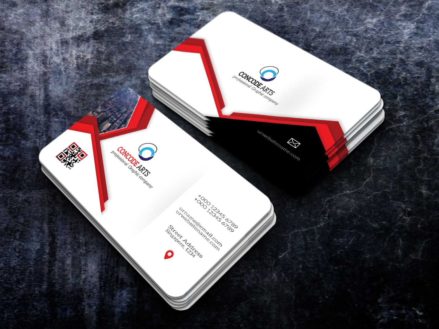 Free Download Professional And Creative Red Business Cards Regarding Professional Business Card Templates Free Download