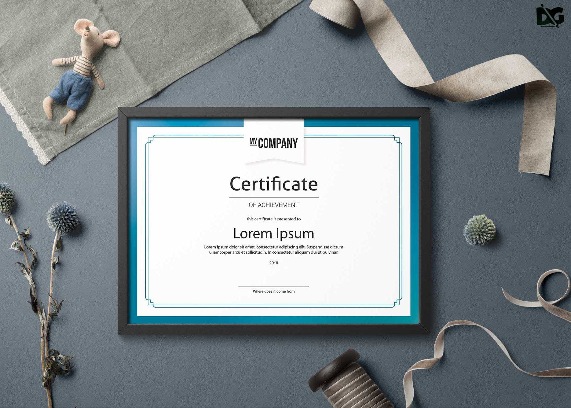 Free Download Psd Appreciation Certificate Templates | Free Regarding Mock Certificate Template