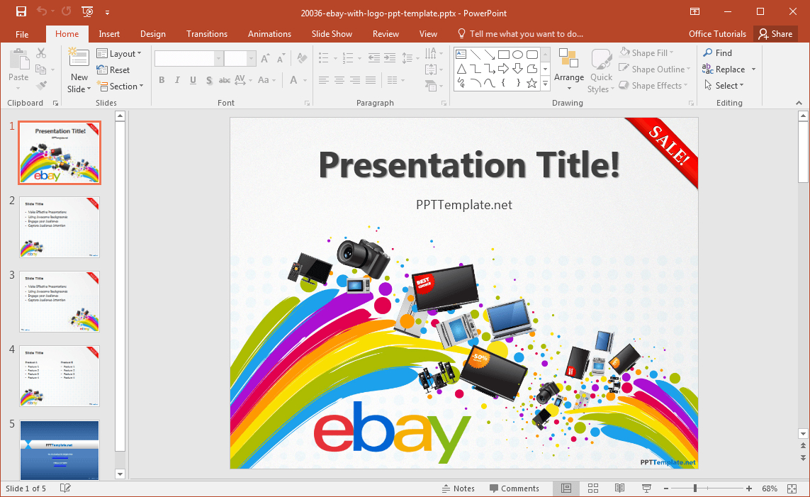 Free Ebay Powerpoint Template Regarding How To Edit Powerpoint Template